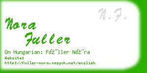 nora fuller business card