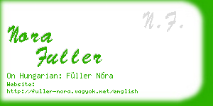 nora fuller business card